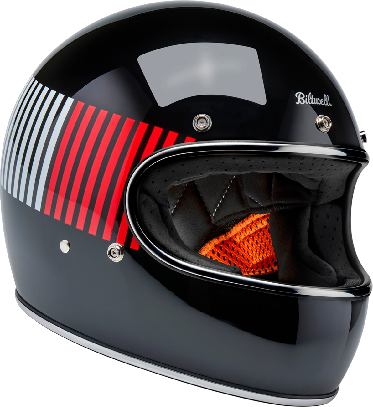 BILTWELL Gringo Helmet - Raceflow - Black/Red/White/Blue - Medium 1002-5120-503