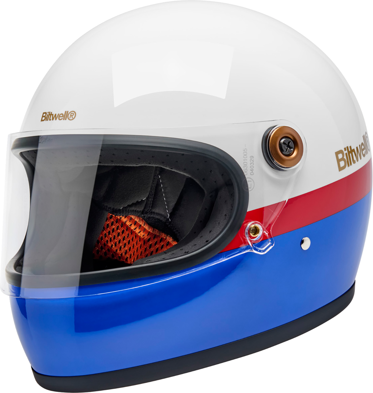 BILTWELL Gringo S Helmet - Apex - White/Red/Blue - 2XL 1003-5124-506