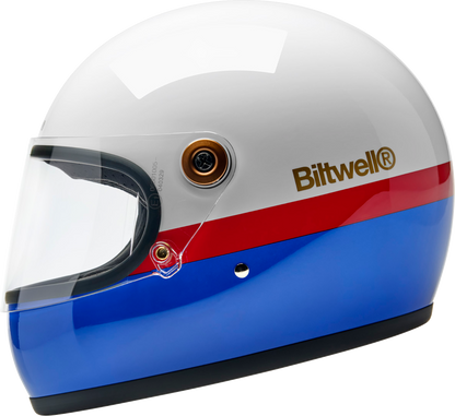 BILTWELL Gringo S Helmet - Apex - White/Red/Blue - 2XL 1003-5124-506