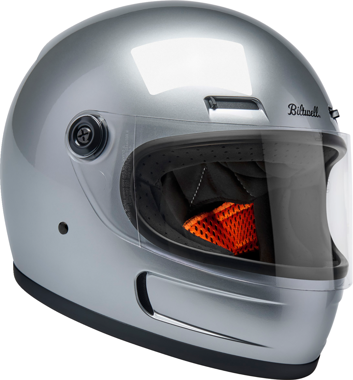 BILTWELL Gringo SV Helmet - Gloss Silver - Small 1006-107-502