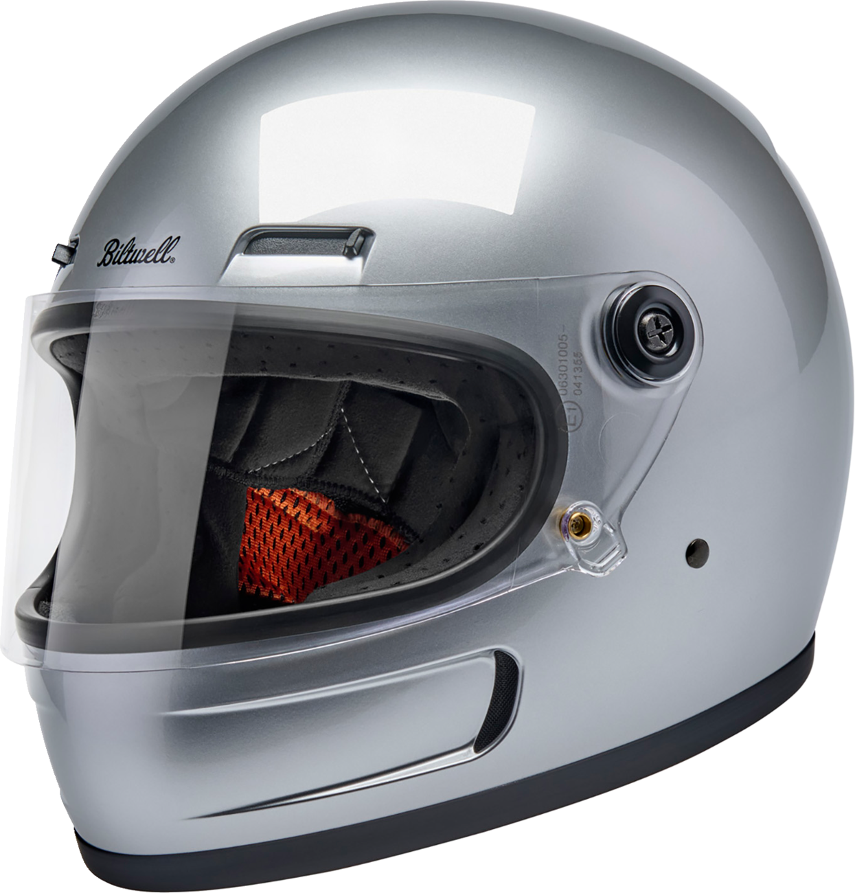 BILTWELL Gringo SV Helmet - Gloss Silver - Medium 1006-107-503