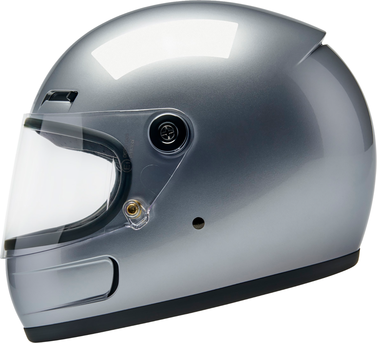 BILTWELL Gringo SV Helmet - Gloss Silver - Medium 1006-107-503