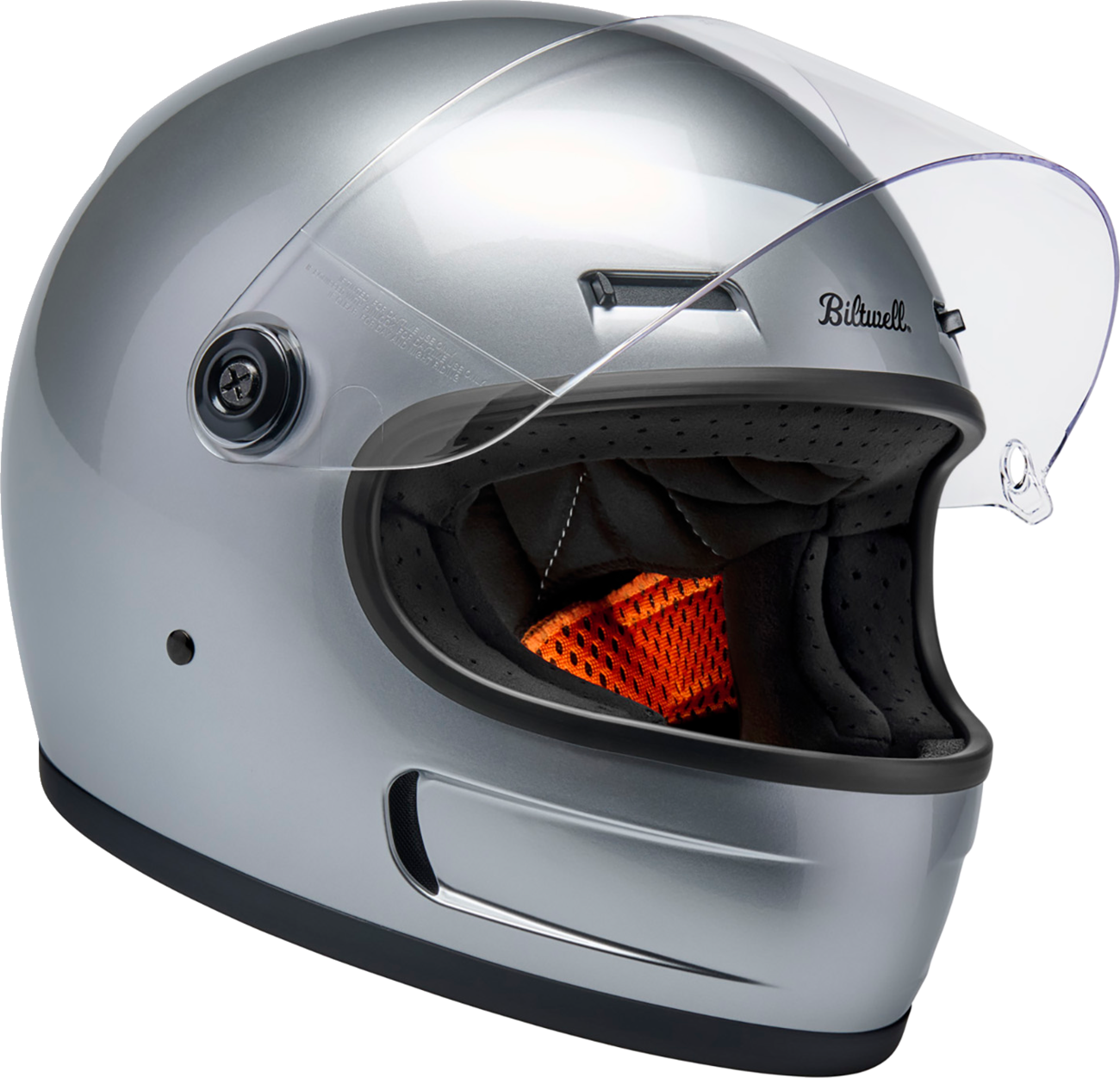 BILTWELL Gringo SV Helmet - Gloss Silver - 2XL 1006-107-506