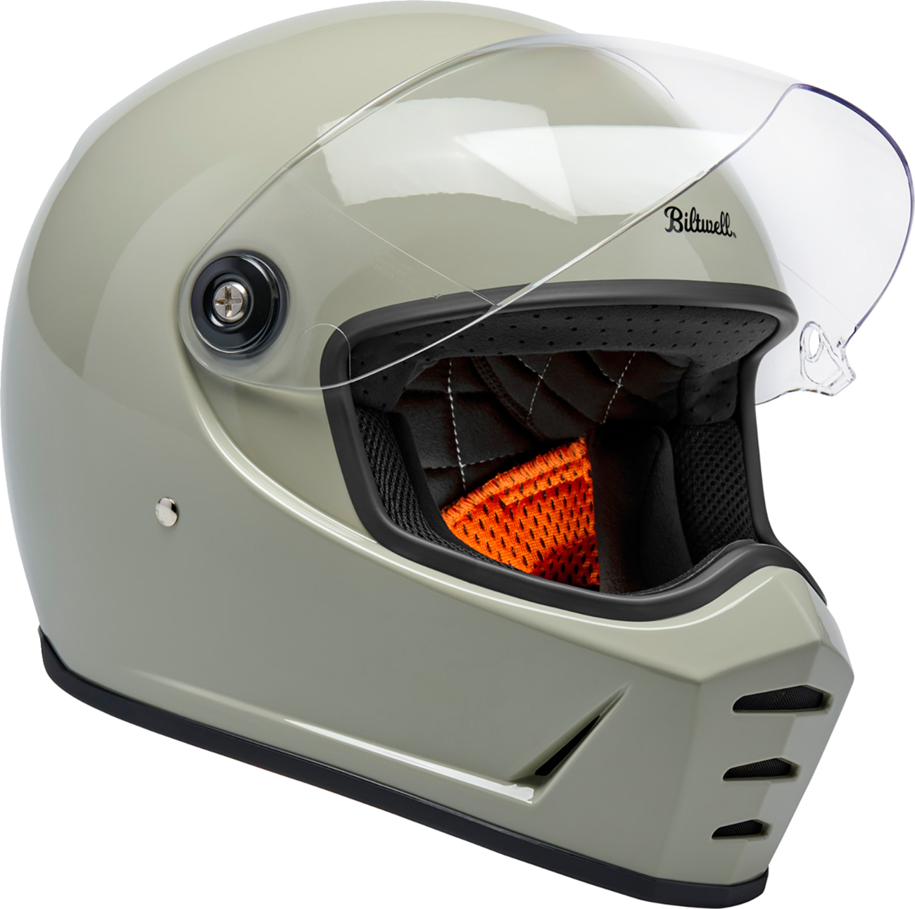 BILTWELL Lane Splitter Helmet - Gloss Chalk - Medium 1004-196-503