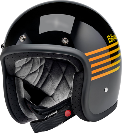 BILTWELL Bonanza Helmet - Lightspeed - Gloss Black/Orange/Yellow - 2XL 1001-5115-206