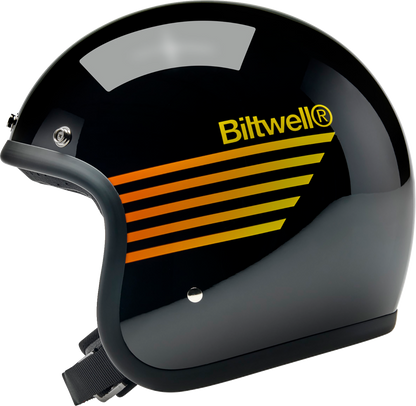 BILTWELL Bonanza Helmet - Lightspeed - Gloss Black/Orange/Yellow - Large 1001-5115-204