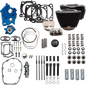 S&S CYCLE Power Pack - Oil Cooled - 550C - Wrinkle Black w/o Highlight - Black Pushrod Tubes - 107" M8 310-1226D