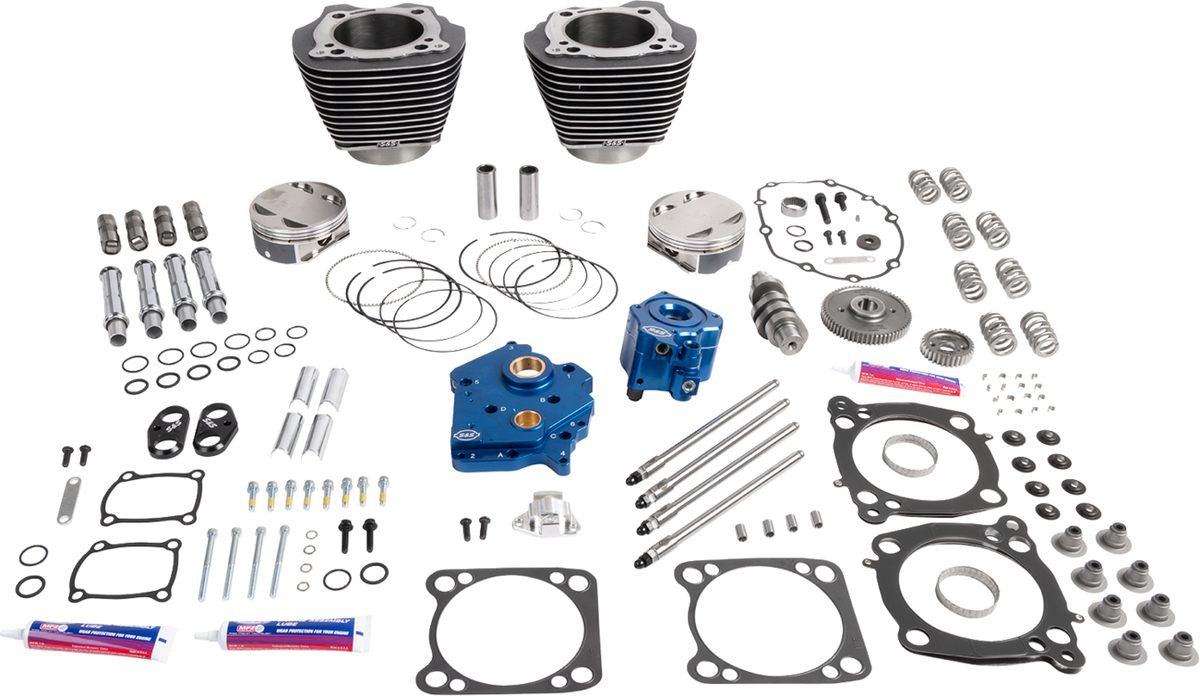 S&S CYCLE Power Package - Water Cooled - 496 Gear Drive - Black Granite w/Highlight - M8 310-1402A