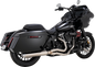 VANCE & HINES 2-into-1 Gaslighter Exhaust System with Heat Shields - M8 Touring - Brushed 27346