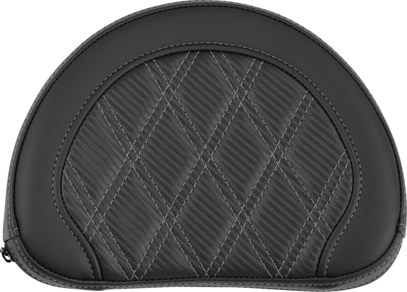 SADDLEMEN Contoured Sissy Bar Pad - Lattice Stitch - Gray Stitch 051320702