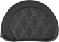 SADDLEMEN Contoured Sissy Bar Pad - Lattice Stitch - Gray Stitch 051320702