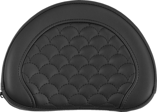 SADDLEMEN Contoured Sissy Bar Pad - Dragon Scale - Black Stitch 051320900