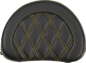 SADDLEMEN Contoured Sissy Bar Pad - Lattice Stitch - Gold Stitch 051318407