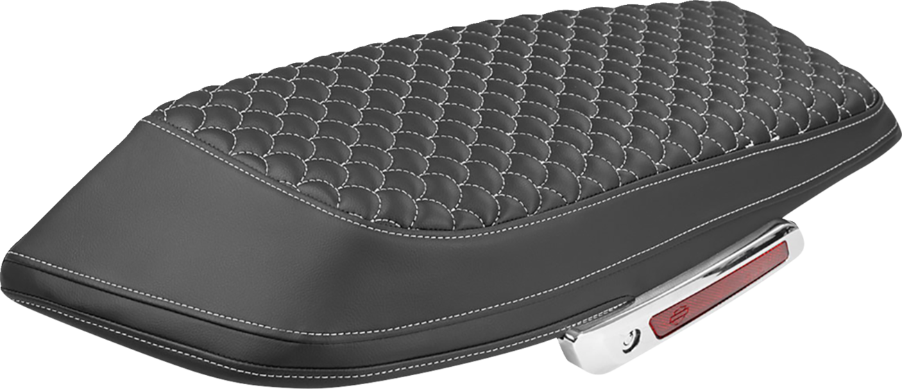 SADDLEMEN Saddlebag Lid Covers - Dragon Scale - White Stitch - FLH/FLT '23-'25 L870-23-20906
