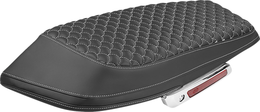 SADDLEMEN Saddlebag Lid Covers - Dragon Scale - White Stitch - FLH/FLT '23-'25 L870-23-20906