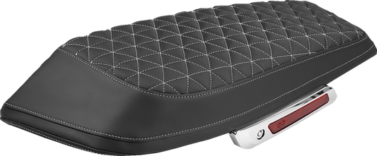 SADDLEMEN Saddlebag Lid Covers - Tri-Gripper - White Stitch - FLH/FLT '23-'25 L870-23-21106