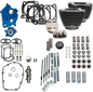S&S CYCLE Power Pack - Water Cooled - 550C - Black Granite w/Highlight - Chrome Pushrod Tubes - 114"/117" M8 310-1235D