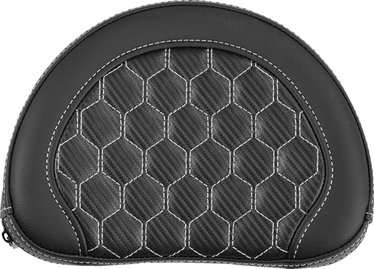 SADDLEMEN Contour Sissy Bar Pad - Honeycomb - White Stitch - Universal 051319006