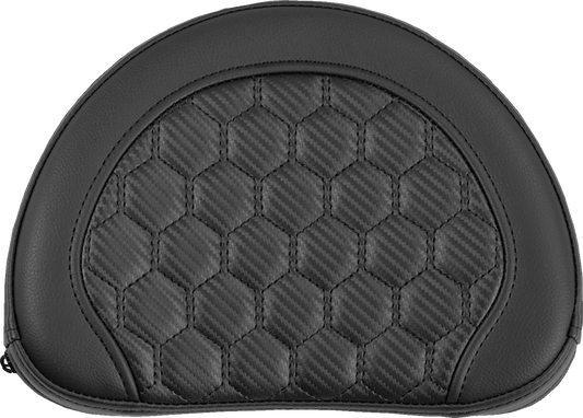 SADDLEMEN Contoured Sissy Bar Pad - Honeycomb - Black Stitch 051319000