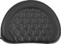 SADDLEMEN Contoured Sissy Bar Pad - Honeycomb - Black Stitch 051319000