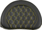 SADDLEMEN Contoured Sissy Bar Pad - Honeycomb - Gold Stitch 051319007