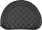 SADDLEMEN Contoured Sissy Bar Pad - Dragon Scale - Silver Stitch 051320905