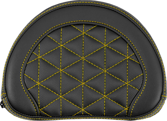 SADDLEMEN Contoured Sissy Bar Pad - Tri-Gripper - Gold Stitch 051321107