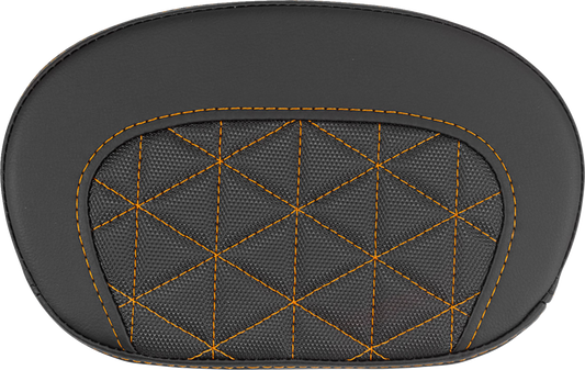 SADDLEMEN Mini Contour Sissy Bar Pad - Tri-Gripper - Orange Stitch 061021103