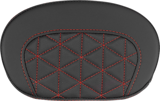 SADDLEMEN Mini Contour Sissy Bar Pad - Tri-Gripper - Red Stitch 061021104