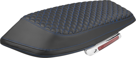 SADDLEMEN Saddlebag Lid Covers - Dragon Scale - Blue Stitch - FLH/FLT '23-'25 L870-23-20901