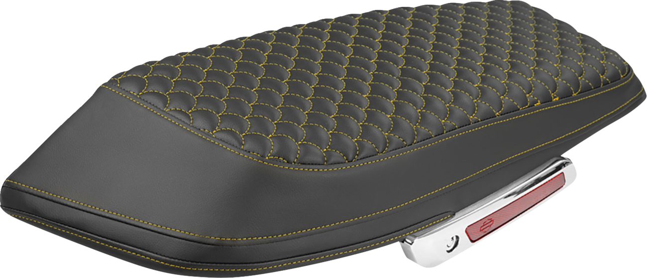 SADDLEMEN Saddlebag Lid Covers - Dragon Scale - Gold Stitch - FLH/FLT '23-'25 L870-23-20907