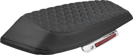 SADDLEMEN Saddlebag Lid Covers - Tri-Gripper - Silver Stitch - FLH/FLT '23-'25 L870-23-21105
