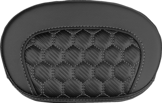 SADDLEMEN Mini Contour Sissy Bar Pad - Honeycomb - Gray Stitch 061019002
