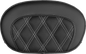 SADDLEMEN Mini Contour Sissy Bar Pad - Lattice Stitch - White Stitch 061018406