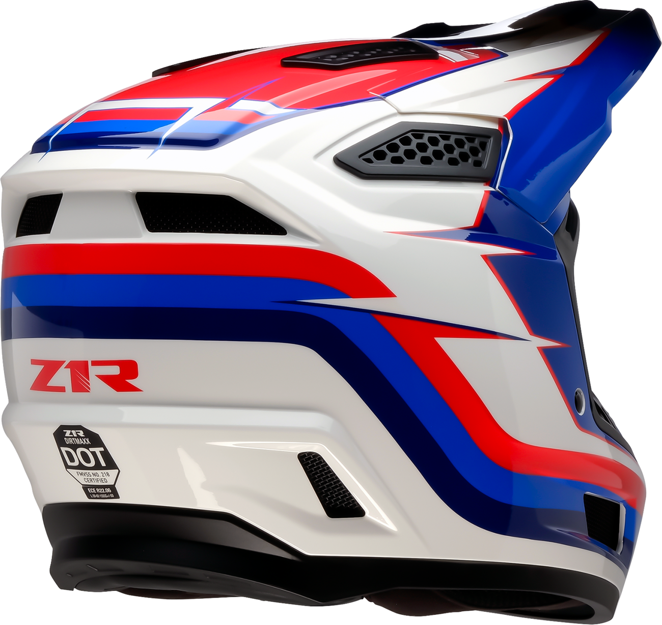 Z1R Dirt Maxx Helmet Vortex - Red/White/Blue, Medium, Part 0110-9723
