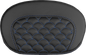 SADDLEMEN Mini Contour Sissy Bar Pad - Dragon Scale - Blue Stitch 061020901