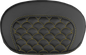 SADDLEMEN Mini Contour Sissy Bar Pad - Dragon Scale - Gold Stitch 061020907