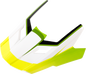 Z1R Dirt Maxx Visor Kit - Vortex White/Green for L-2XL Helmets (Part Number 0132-1939)