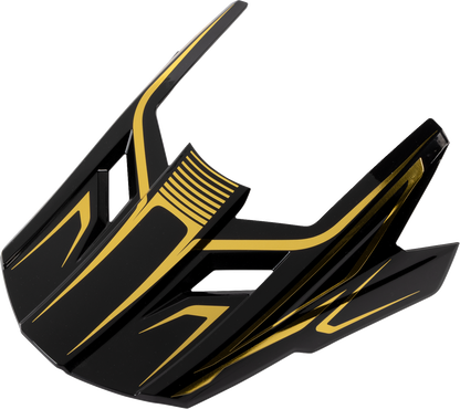 Z1R Dirt Maxx Visor Kit - Monogram Black/Gold for L-2XL Helmets - Part 0132-1943