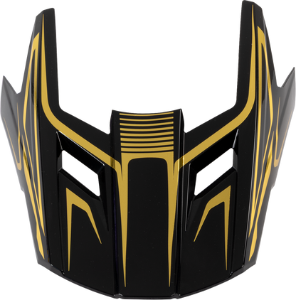 Z1R Dirt Maxx Visor Kit - Monogram Black/Gold for L-2XL Helmets - Part 0132-1943