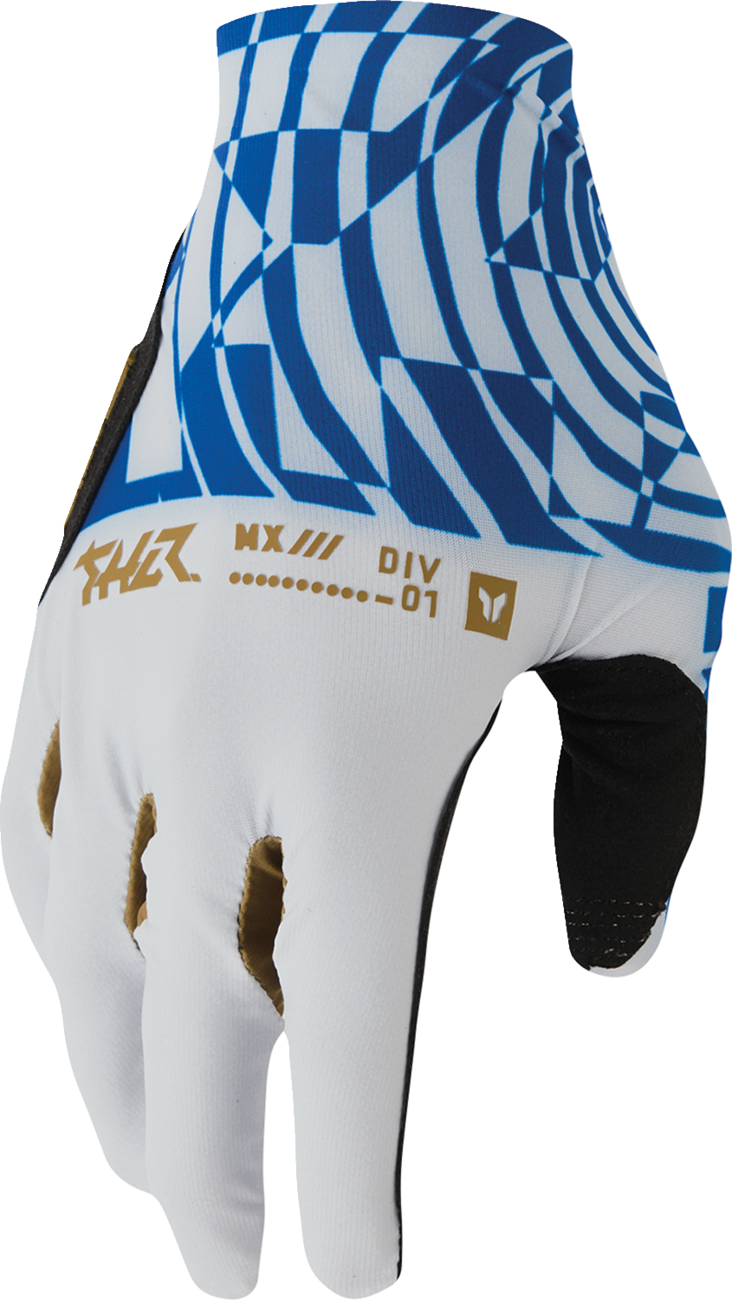 THOR Sportmode Mind Control Gloves - Light Gray/Blue - Small 3330-9126