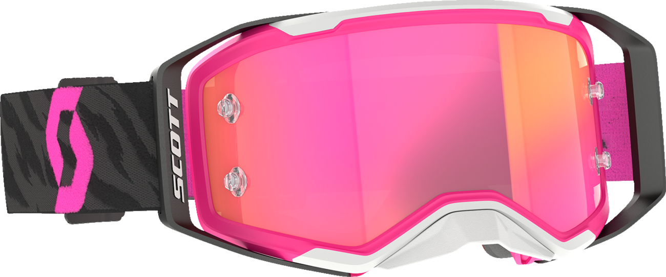 SCOTT Prospect 2.0 Zebra Goggle with Pink Chrome Lens - Black and Pink Frame