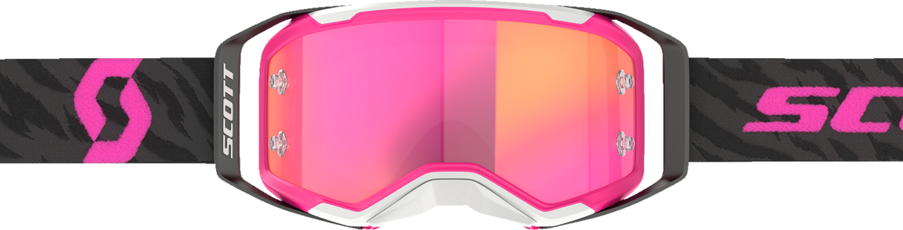 SCOTT Prospect 2.0 Zebra Goggle with Pink Chrome Lens - Black and Pink Frame