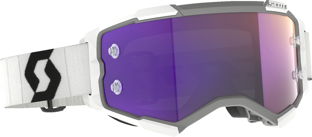 SCOTT Fury Goggle - White/Black with Purple Chrome Lens Part 2728281035281