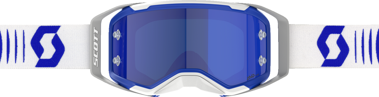 SCOTT Prospect 2.0 AMP Chrome Goggle - Doppler White/Blue with Blue Chrome Lens Part 4214788208349