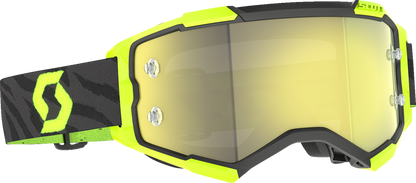 SCOTT Fury Zebra Goggle with Yellow Chrome Lens - Black/Neon Yellow