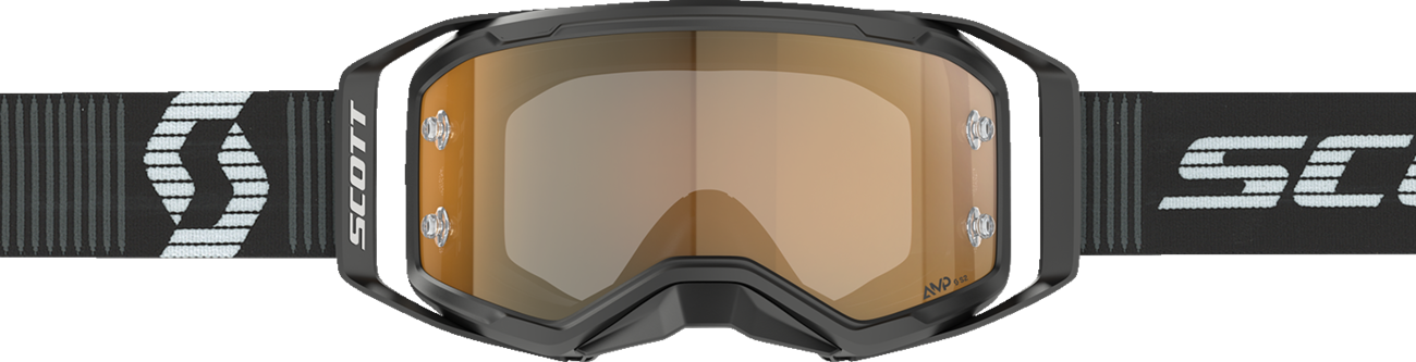 SCOTT Prospect 2.0 AMP Chrome Goggle with Gold Chrome Lens - Black/White