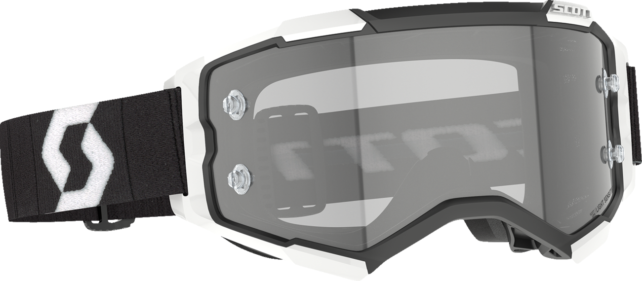 SCOTT Fury Goggle Light Sensitive Black/White with Gray Lens – Part Number 2728271007327