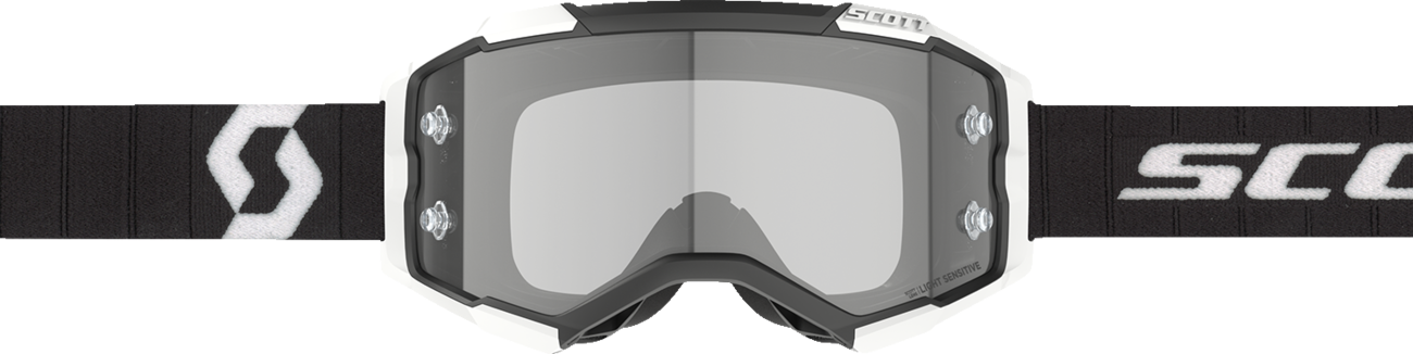 SCOTT Fury Goggle Light Sensitive Black/White with Gray Lens – Part Number 2728271007327