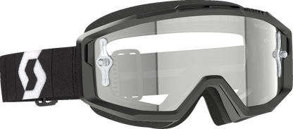SCOTT Split OTG Goggle - Black/White with Clear Lens, Part Number 2855371007113
